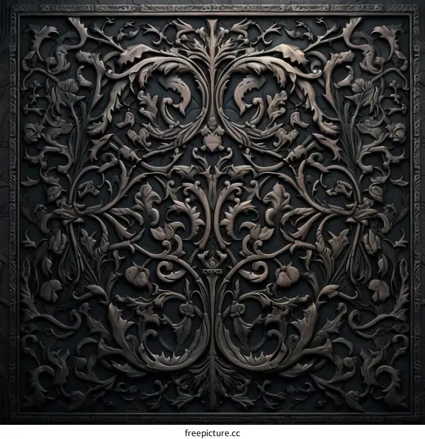 ornate metal floral pattern