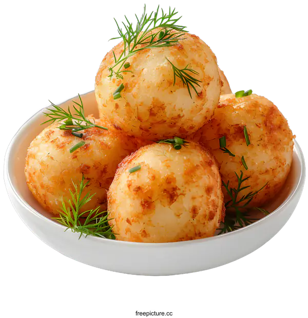 [Transparent Background PNG]fried potato balls