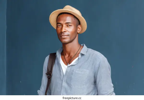 Stylish African Man Outdoor Portrait