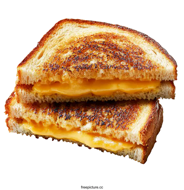 [Transparent Background PNG]Delicious Melted Cheese Sandwich Close-up