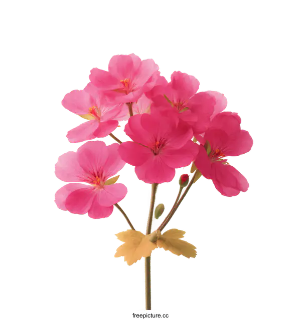[Transparent Background PNG]Beautiful Pink Geranium Flowers Close-up