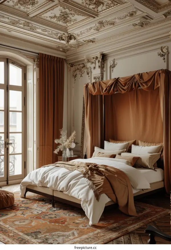 Elegant Antique Bedroom Interior Design