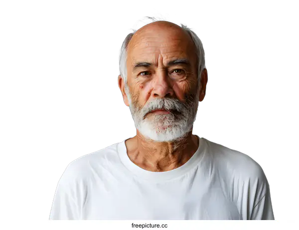 [Transparent Background PNG]Portrait of an old man with a beard