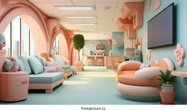 A colorful and inviting children's playroom