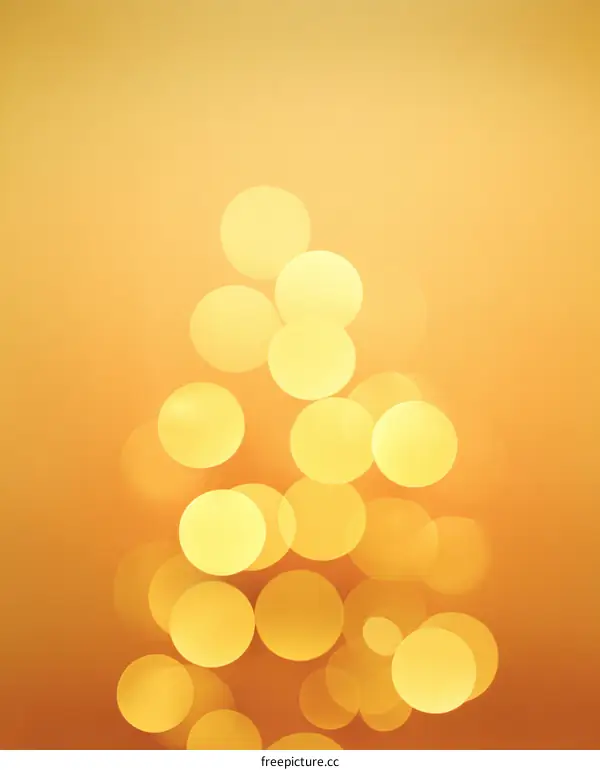 Golden Bokeh Christmas Tree Design