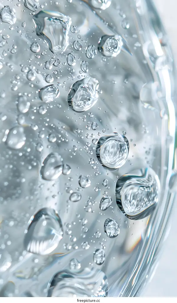 Close-up of water droplets on glass