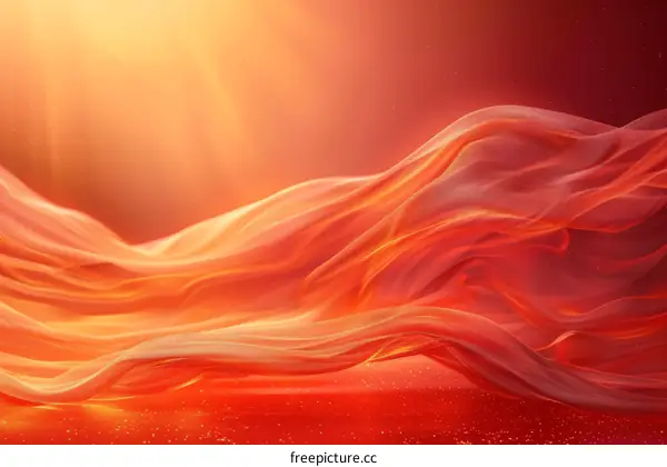red flowing fabric