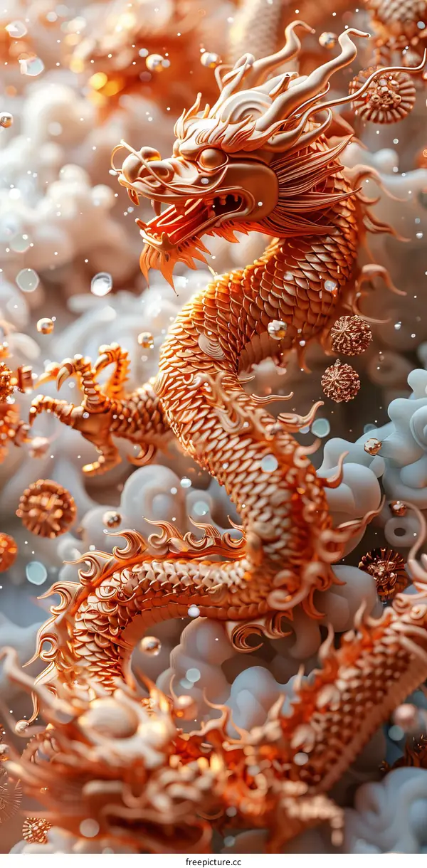 The auspicious dragon brings good luck