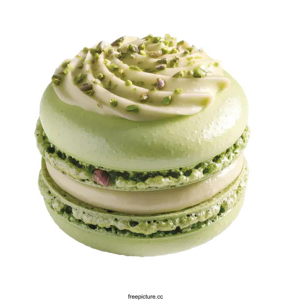 [Transparent Background PNG]Pistachio Macaron Dessert