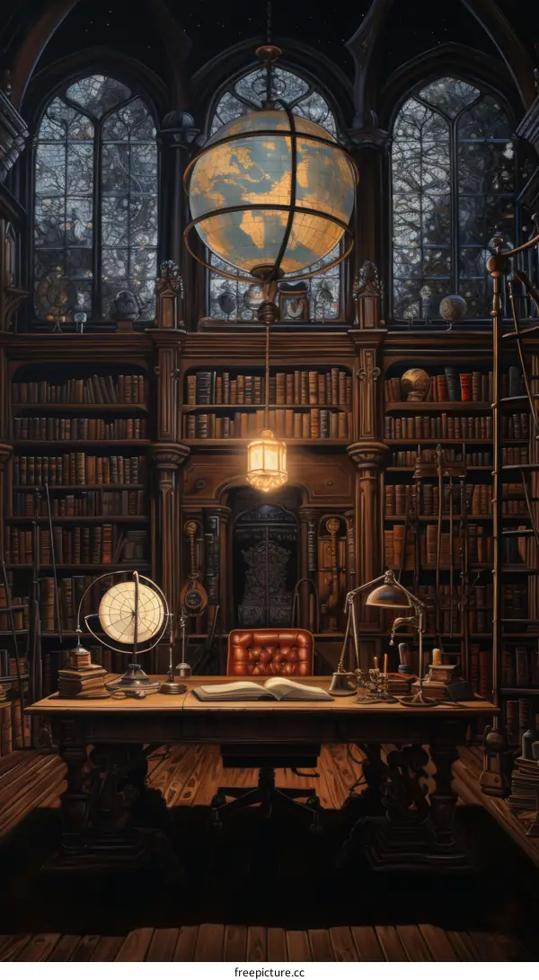 fantasy library room interior