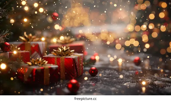 Christmas Gifts on Table