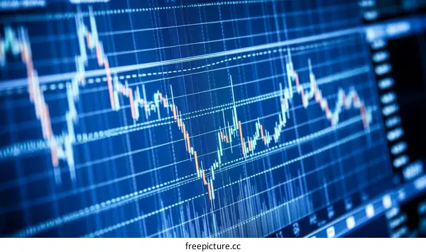 Stock Market Graph Displaying Declining Trends