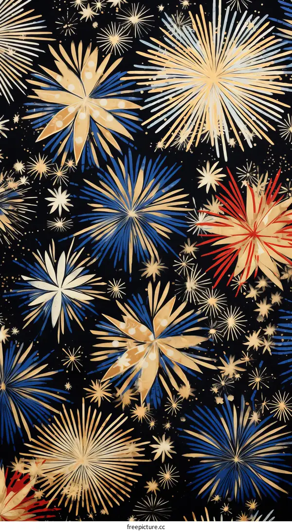 Fireworks in the Night Sky