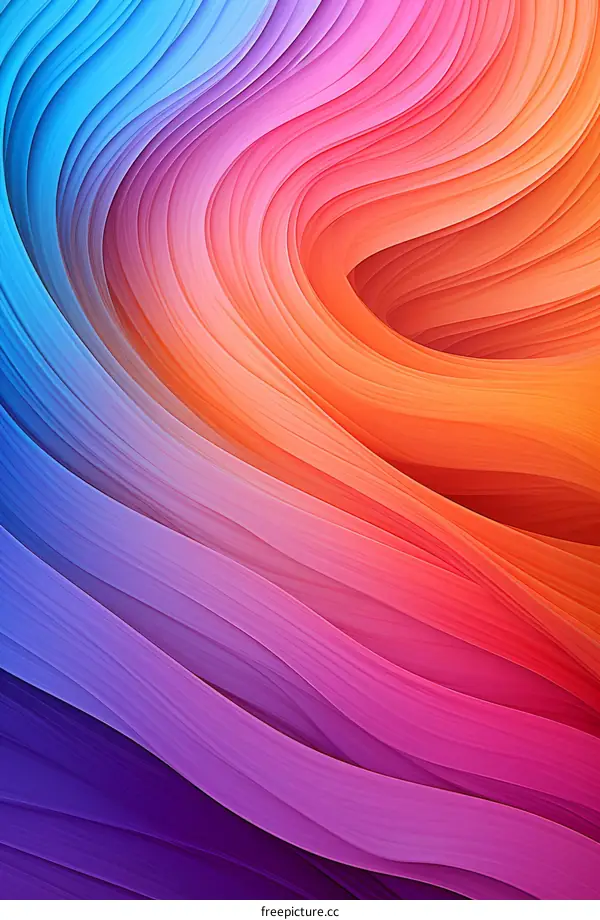 Colorful abstract background with smooth gradient waves