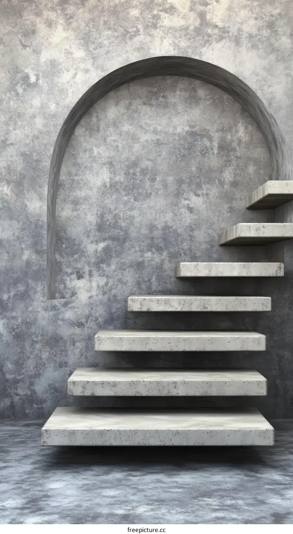 Modern Concrete Steps Architectural Design