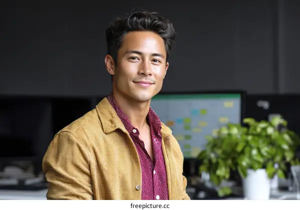 Confident Business Professional in Modern Office