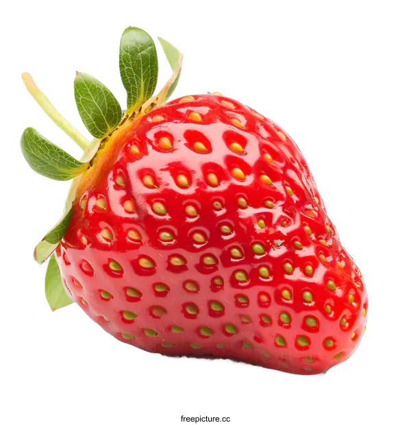 [Transparent Background PNG]Close Up of a Fresh Red Strawberry