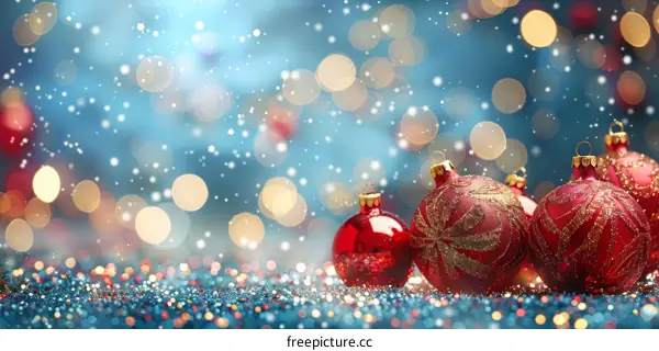 Festive Christmas Decorations in Red and Gold