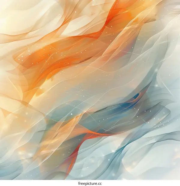 Soft Undulating Lines of Luminous Particles Flowing Smoothly