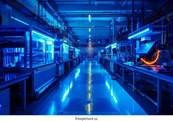 Blue Light Technology for Plant Growth in a Laboratory