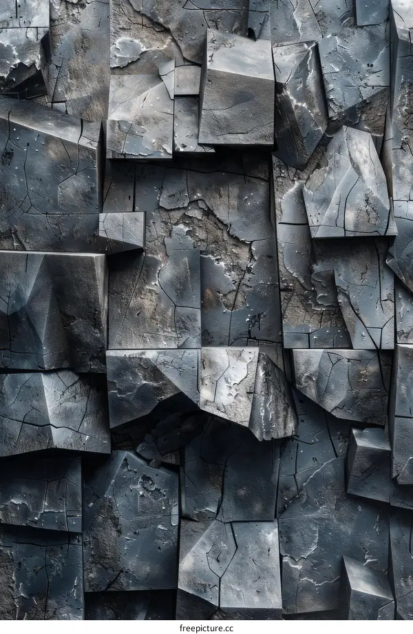 Abstract Geometric Stone Wall Art