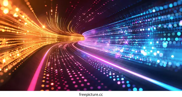 Abstract Light Tunnel Background