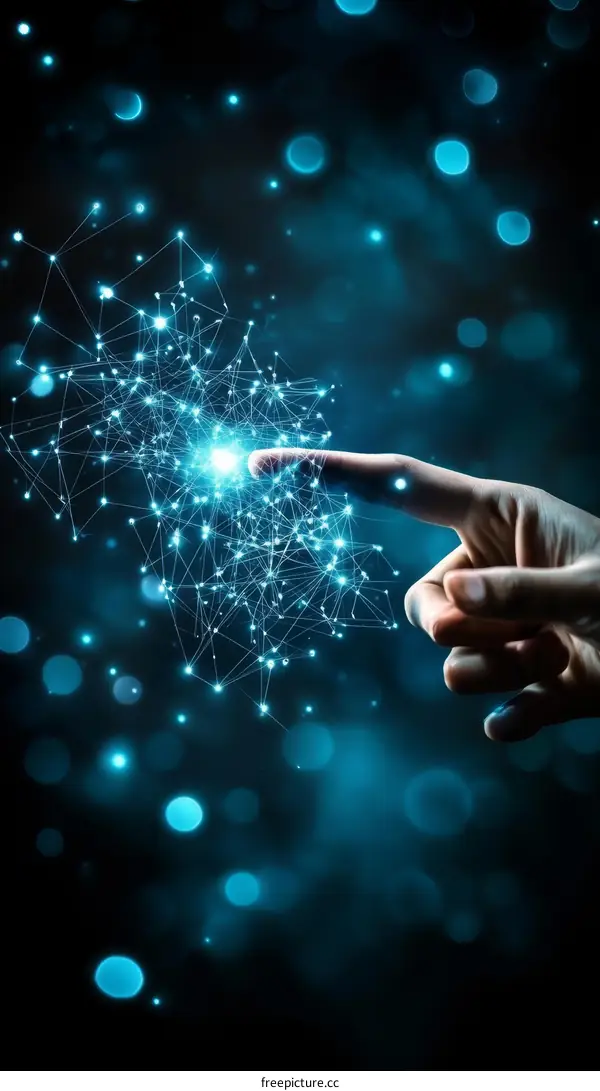 Abstract Network Connection Technology Illustration