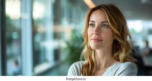 portrait of a young woman looking thoughtful