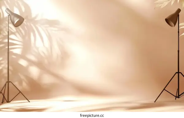 Elegant Studio Background with Shadow Play