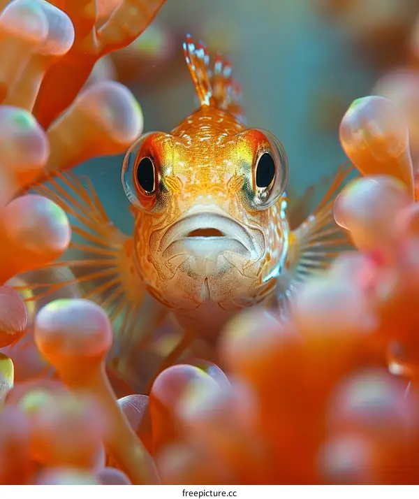Orange Clownfish in Anemone