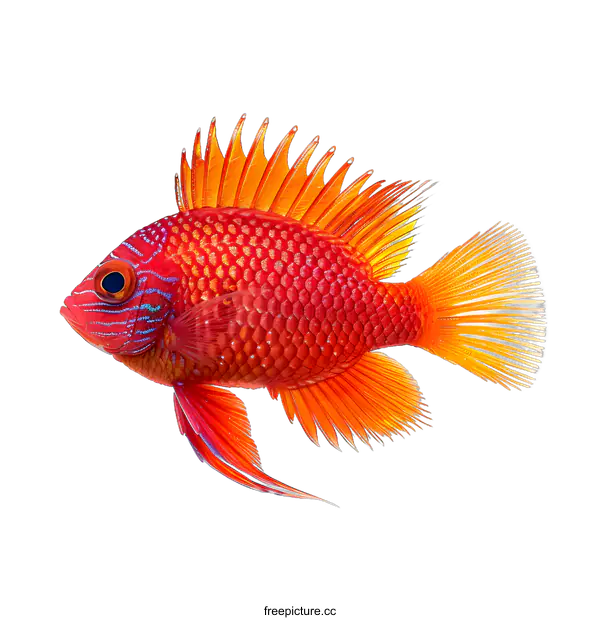 [Transparent Background PNG]Red Fish White Background