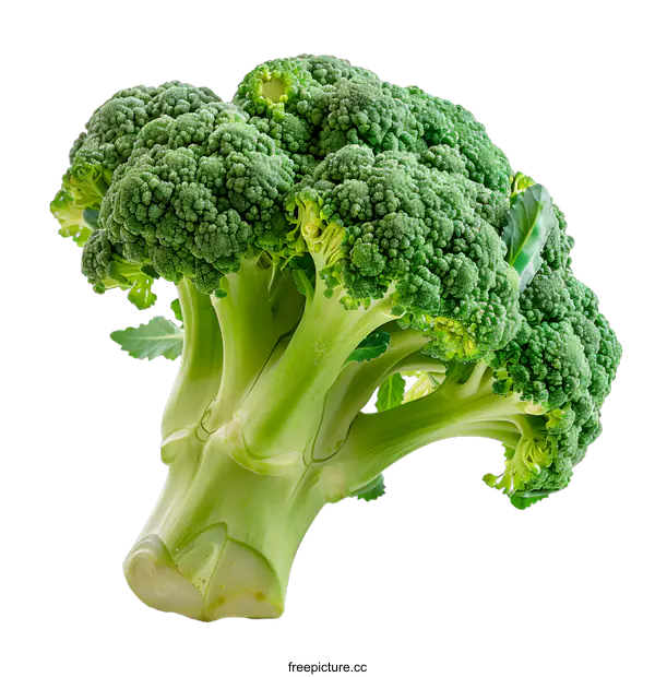 [Transparent Background PNG]Fresh Green Broccoli Isolated on White Background