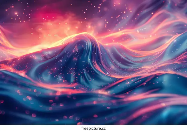 Colorful Abstract Fluid Wave Art