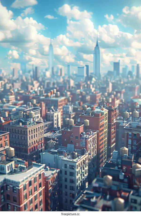 Manhattan: A Miniature Cityscape View