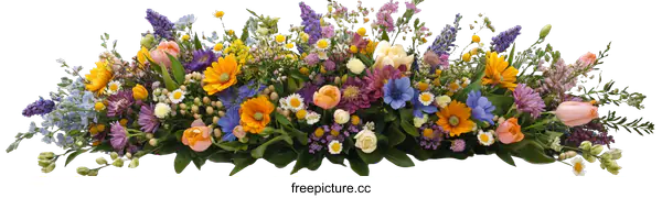 [Transparent Background PNG]Colorful Flower Arrangement Display