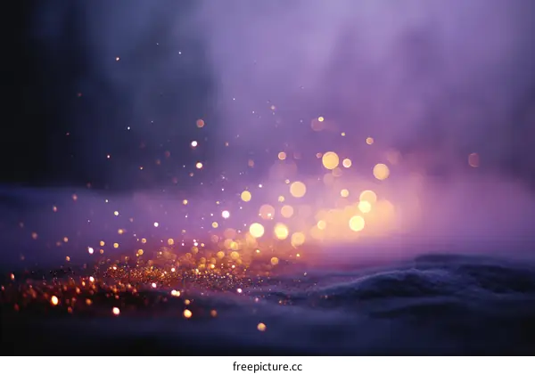 Abstract Sparkling Lights Background with Bokeh