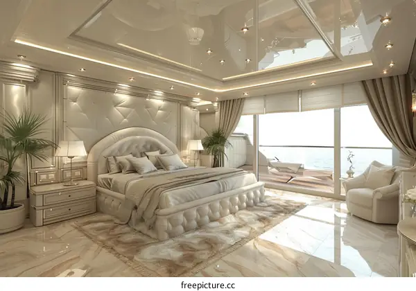 Luxury Bedroom Interior Design with Ocean View