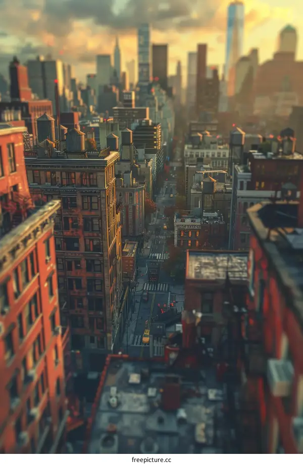 New York Cityscape at Sunset