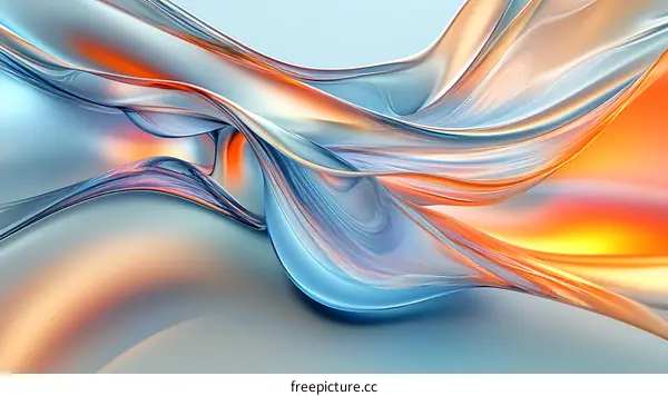 Abstract Fluid Forms with Vibrant Colors