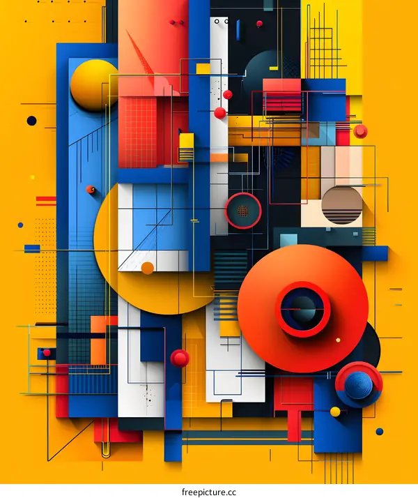 Colorful geometric shapes illustration