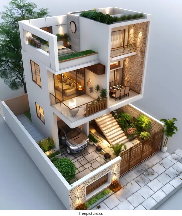 Modern minimalist villa