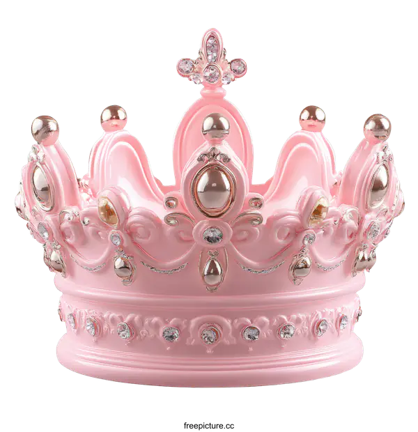 [Transparent Background PNG]Pink Princess Crown Decorative Item