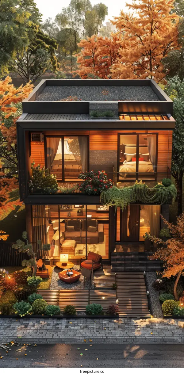 Modern House Nestled in Tranquil Woods