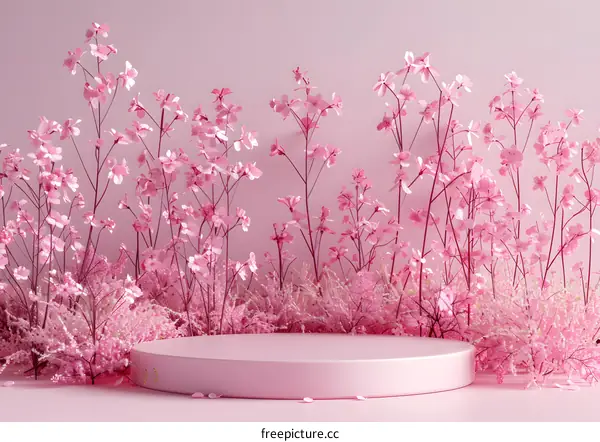 Abstract Pink Flower Three Dimensional Background