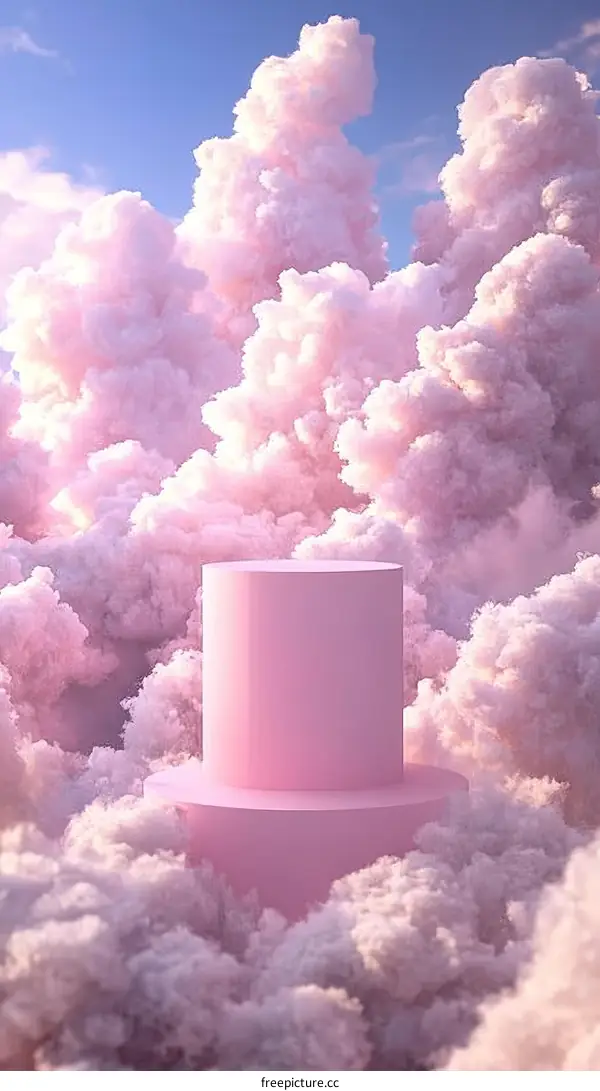 Pink Cloud Display Podium
