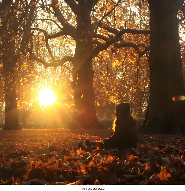 Golden Sunset in the Park