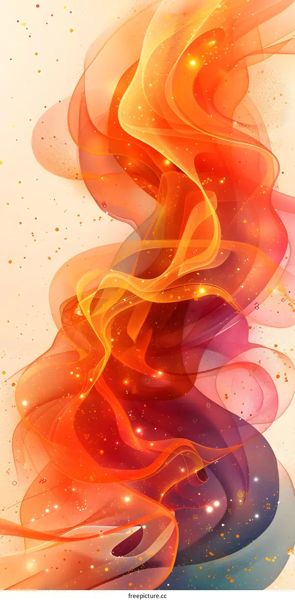 Red and pink abstract ribbons