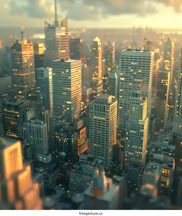 Cityscape Skyline Architectural Illustration