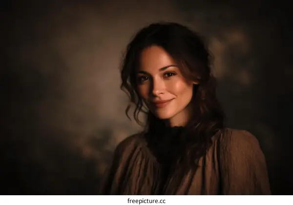 Portrait of a Beautiful Woman with a Smile