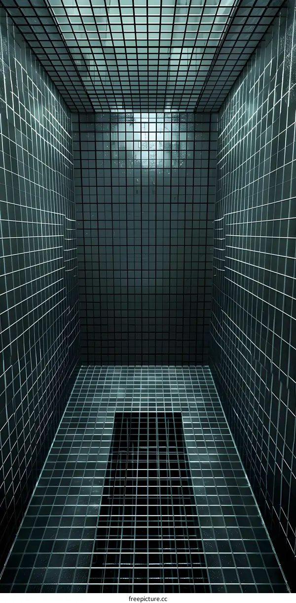 Abstract Black And White Grid Pattern